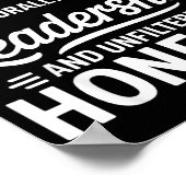 Not Bossy Leadership And Honesty Funny Saying Mens Poster (Hoek)