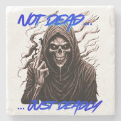 Not Dead Just Dead Stenen Onderzetter (Voorkant)