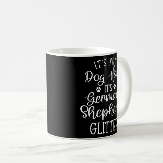 Not Dog Hair It's German Shepherd Dog Glitter Gift Koffiemok (Voorkant rechts)