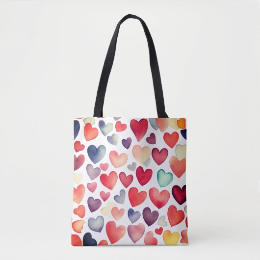 Not enough hearts tote bag (Voorkant)