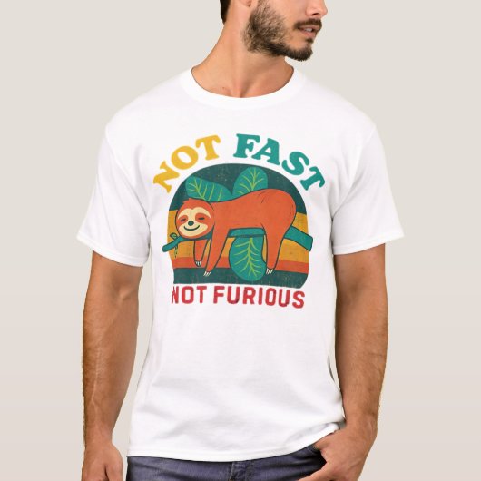 Not Fast Not Furious Funny Sloth Essential T-Shirt (Voorkant)