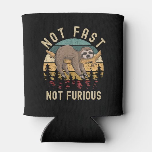 Not Fast Not Furious Funny Sloth Sleeping Blikjeskoeler (Achterkant)