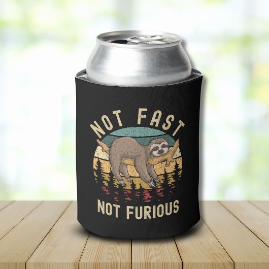 Not Fast Not Furious Funny Sloth Sleeping Blikjeskoeler