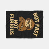 Not Fast Not Furious, Funny Sltoh  Fleece Deken (Voorkant (Horizontaal))