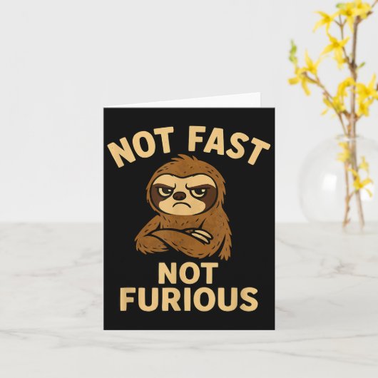 Not Fast Not Furious, Funny Sltoh Kaart (Gele Bloem)