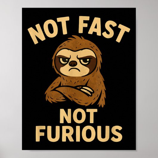Not Fast Not Furious, Funny Sltoh Poster (Voorkant)