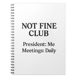 Not Fine Club – Spiral Notitieboek / Tijdschrift