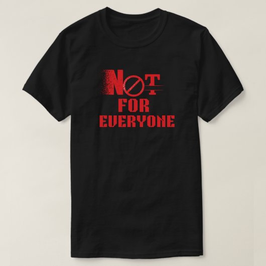 Not For Everyone Minimal Graphic | Clean Icon T-shirt (Design voorkant)