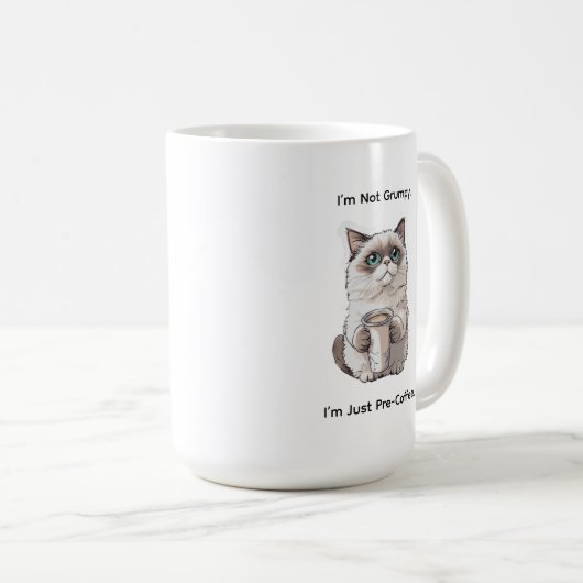 Not Grumpy Cat Humor Coffee mug Koffiemok (Voorkant rechts)