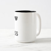 Not Here to Impress Tweekleurige Koffiemok (Voorkant rechts)