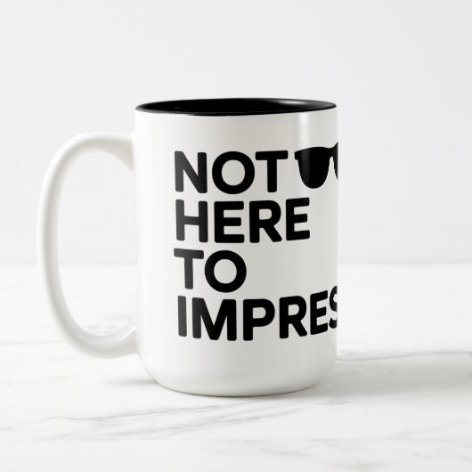 Not Here to Impress Tweekleurige Koffiemok (Links)