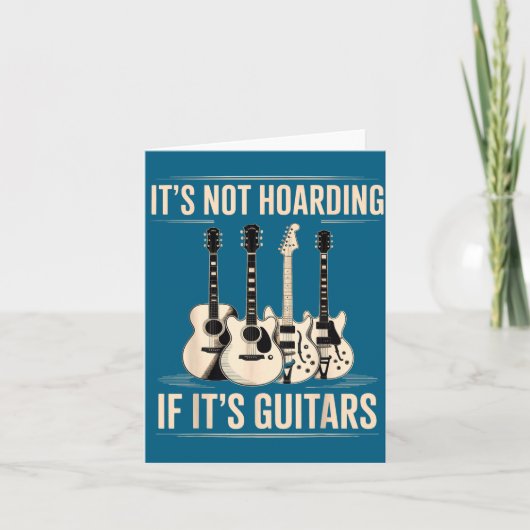 Not Hoarding If Guitars Guitar Illustration Kaart (Voorkant)