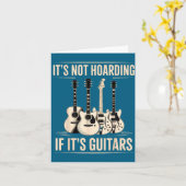 Not Hoarding If Guitars Guitar Illustration Kaart (Gele Bloem)