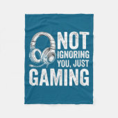 Not Ignoring You Gaming Headset Graphic Video Game Fleece Deken (Voorkant)