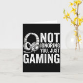 Not Ignoring You Gaming Headset Graphic Video Game Kaart (Gele Bloem)