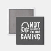 Not Ignoring You Gaming Headset Graphic Video Game Magneet (Voorkant / Achterkant)