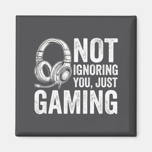 Not Ignoring You Gaming Headset Graphic Video Game Magneet (Voorkant)