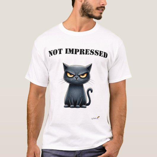 Not Impressed Funny Grumpy Cat T-Shirt (Voorkant)
