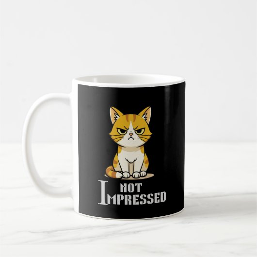 Not Impressed Grumpy Cat Funny Sarcastic Coffee Koffiemok (Links)