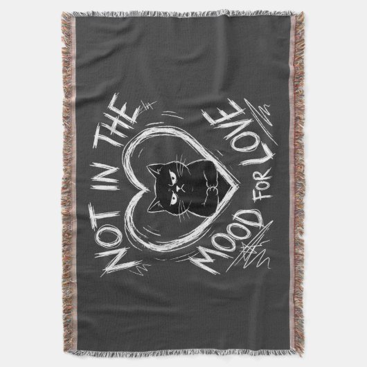 Not In The Mood For Love Grumpy Cat Sarcastic Deken (Voorkant Verticaal)