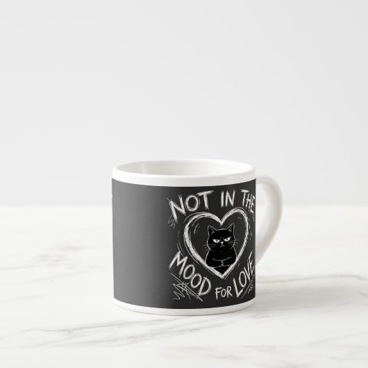 Not In The Mood For Love Grumpy Cat Sarcastic Espresso Kop (Voorkant rechts)