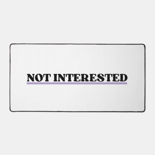 Not Interested Large Retro Typographic  Bureaumat (Voorkant)