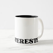 Not Interested Retro Typographic Two-Tone Mug Tweekleurige Koffiemok (Voorkant rechts)
