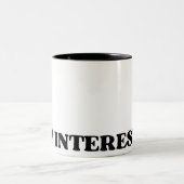 Not Interested Retro Typographic Two-Tone Mug Tweekleurige Koffiemok (Center)