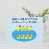 Not Just Another Duck in the Pond Graduation Kaart (Staand voorkant)