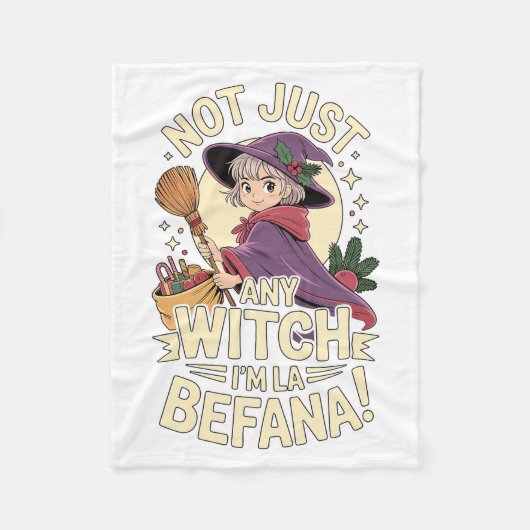 “not Just Any Witch, I’m La Befana” Funny Italian  Fleece Deken (Voorkant)