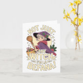 “not Just Any Witch, I’m La Befana” Funny Italian  Kaart (Gele Bloem)