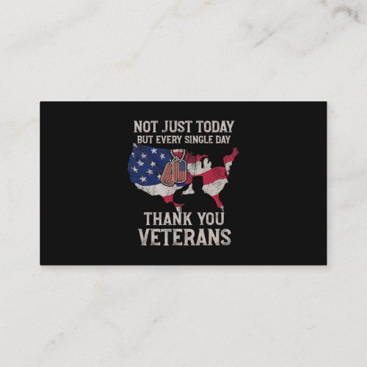 Not Just Today But Every Single Day Thank You Vete Visitekaartje (Achterkant)