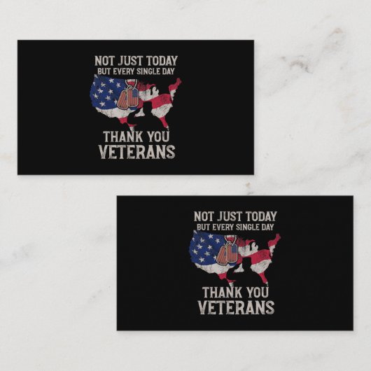 Not Just Today But Every Single Day Thank You Vete Visitekaartje (Voorkant / Achterkant)