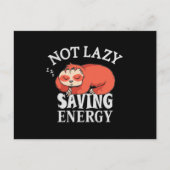 Not lazy, Saving Energy Briefkaart (Voorkant)