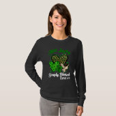 Not Lucky Simply Blessed Shamrock St Patricks Day  T-shirt (Voorkant volledig)
