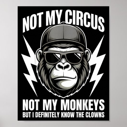 Not My Circus Not My Monkeys But I Definitely Know Poster (Voorkant)