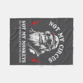 Not My Circus Not My Monkeys Funny Gorilla Saying Fleece Deken (Voorkant (Horizontaal))