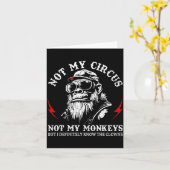 Not My Circus Not My Monkeys Funny Gorilla Saying  Kaart (Gele Bloem)