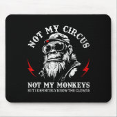 Not My Circus Not My Monkeys Funny Gorilla Saying  Muismat (Voorkant)