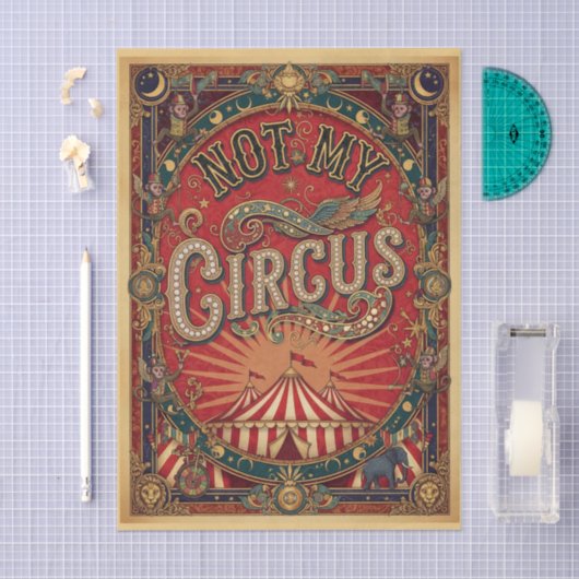 Not My Circus! Ringmaster Red and Gold  Tissuepapier (Craft)