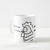 Not My Coop Not My Poop Funny Rooster Mug Koffiemok (Voorkant links)