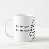 Not My Coop Not My Poop Funny Rooster Mug Koffiemok (Links)