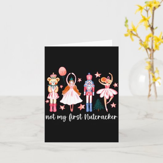 Not My First Nutcracker Ballet Sugar Fairy Plum Fu Kaart (Gele Bloem)