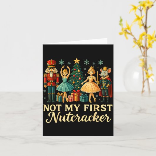 Not My First Nutcracker Sugar Plum Costume, Christ Kaart (Gele Bloem)