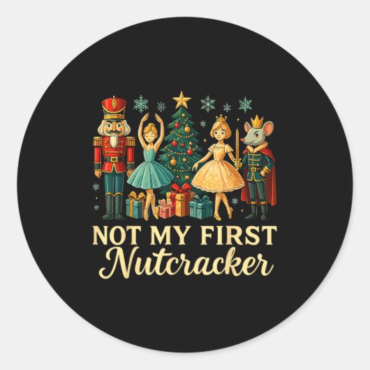 Not My First Nutcracker Sugar Plum Costume, Christ Ronde Sticker (Voorkant)