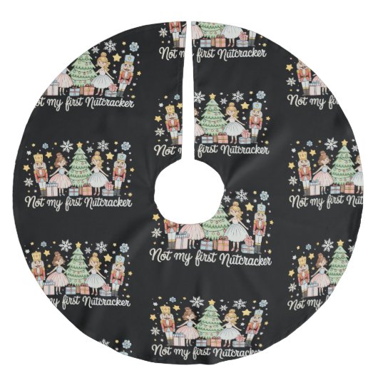 Not My First Nutcracker Sugar Plum Fairy Christmas Kerstboom Rok (Voorkant)
