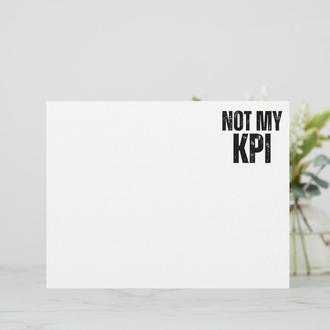 Not My KPI Minimalist Professional Letterhead Briefhoofd (Staand voorkant)