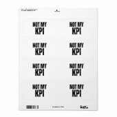 Not My KPI-verontruste typografie verzendlabels Etiket (Full Sheet)