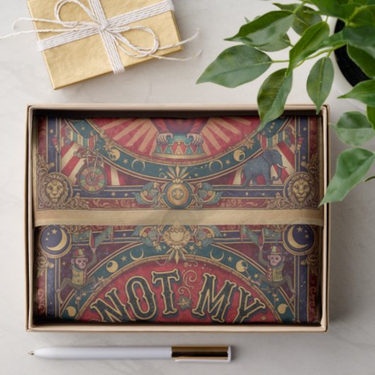 Not My Monkeys! Ringmaster, Red and Gold Tissuepapier (Geschenk)