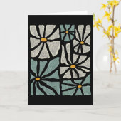 Not My President 2025 Retro Subtle Boho Floral Ant Kaart (Gele Bloem)